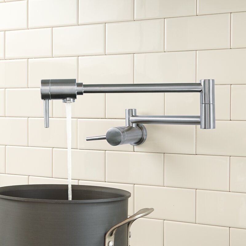 1165LF BL AR Delta Contemporary Wall Mount Pot Filler Reviews Wayfair